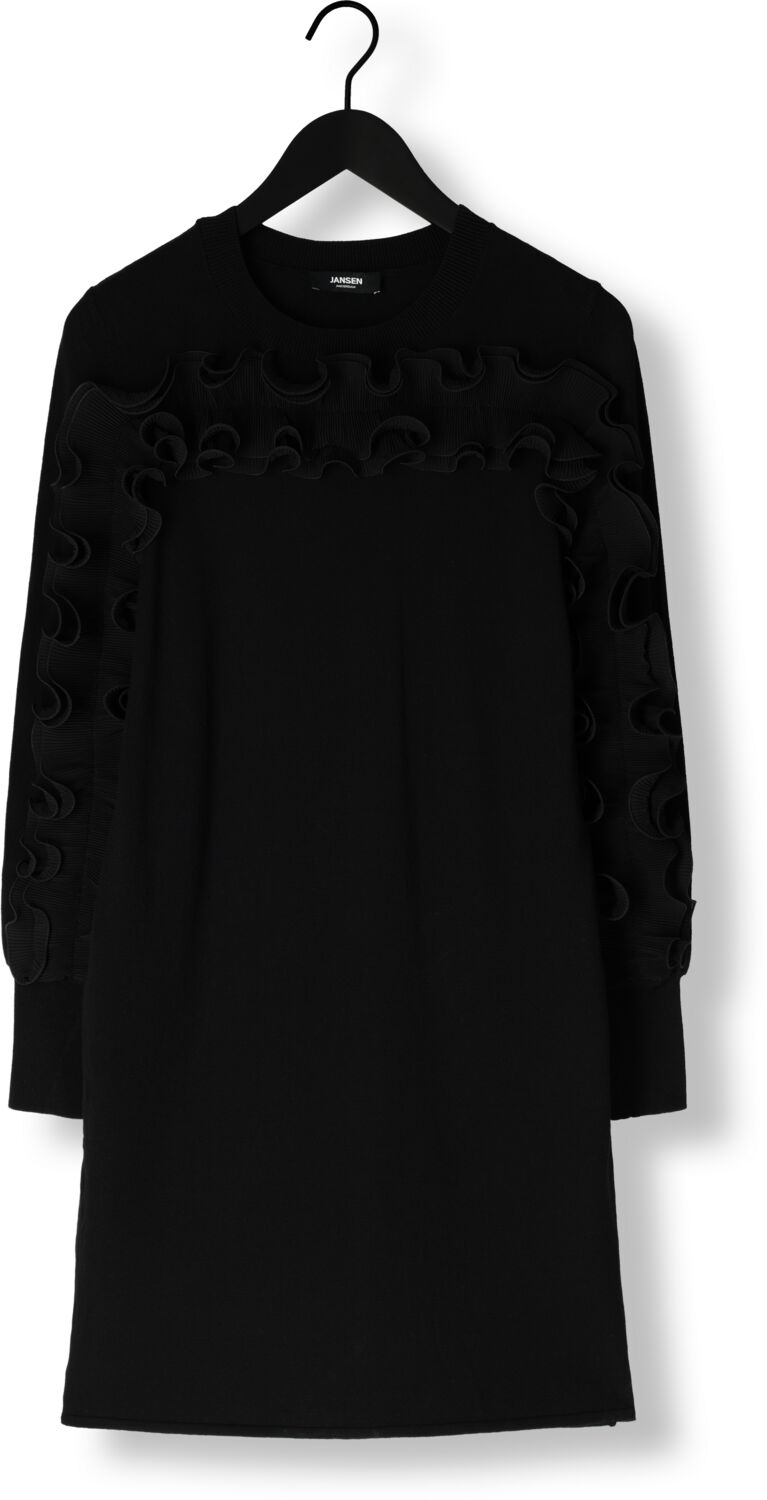 JANSEN AMSTERDAM Dames Jurken Fn558 Jurk Betty Zwart