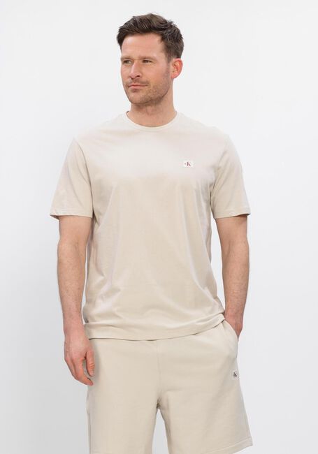 Beige CALVIN KLEIN T-shirt SS BADGE 30S JERSEY CLASSIC TEE - large