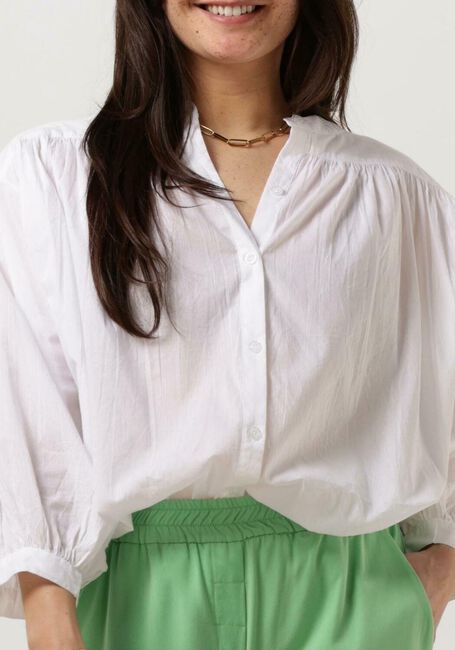 Witte SUMMUM Blouse BLOUSE COTTON VOILE - large