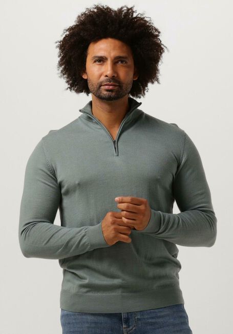 Groene PROFUOMO Trui PULLOVER HALF ZIP - large