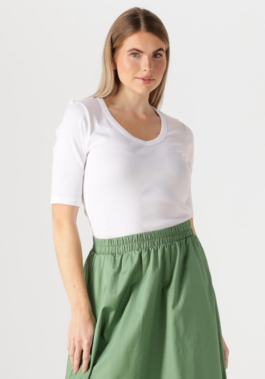 KNIT-TED Dames Tops & T-shirts Eden Wit
