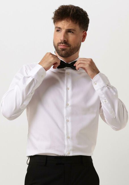 Witte PROFUOMO Klassiek overhemd NOAH FINE TWILL NON-IRON - large