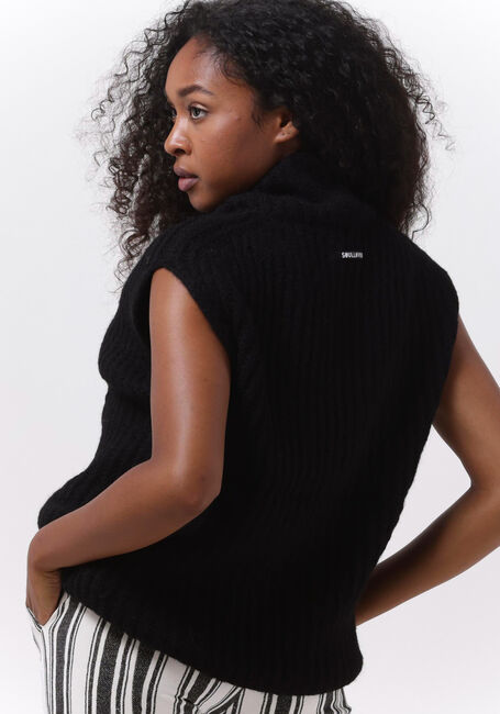 Zwarte 10DAYS Spencer TURTLE NECK VEST - large