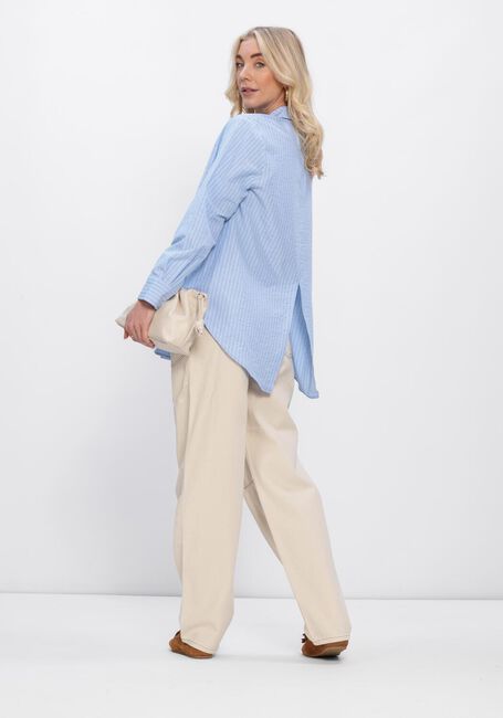 Blauwe MODSTR&Ouml;M Blouses VIGGEMD STRIPE SHIRT - large