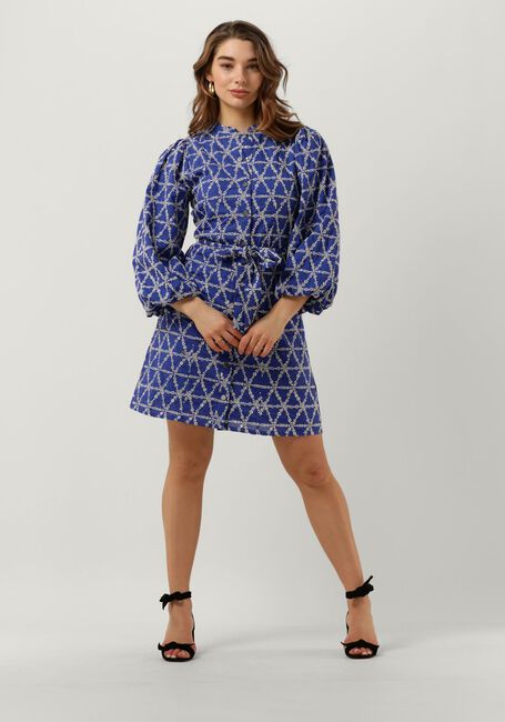 Kobalt BRUUNS BAZAAR Mini jurk BLAZING MADRINA DRESS - large