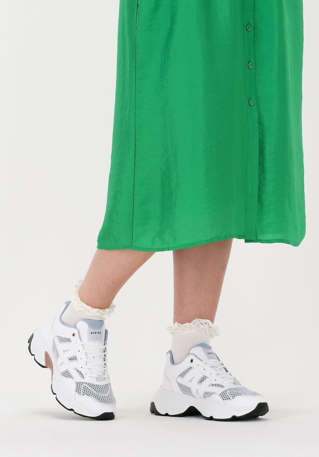 Witte NUBIKK Lage sneakers ROSS TREK EDGE DAMES - large