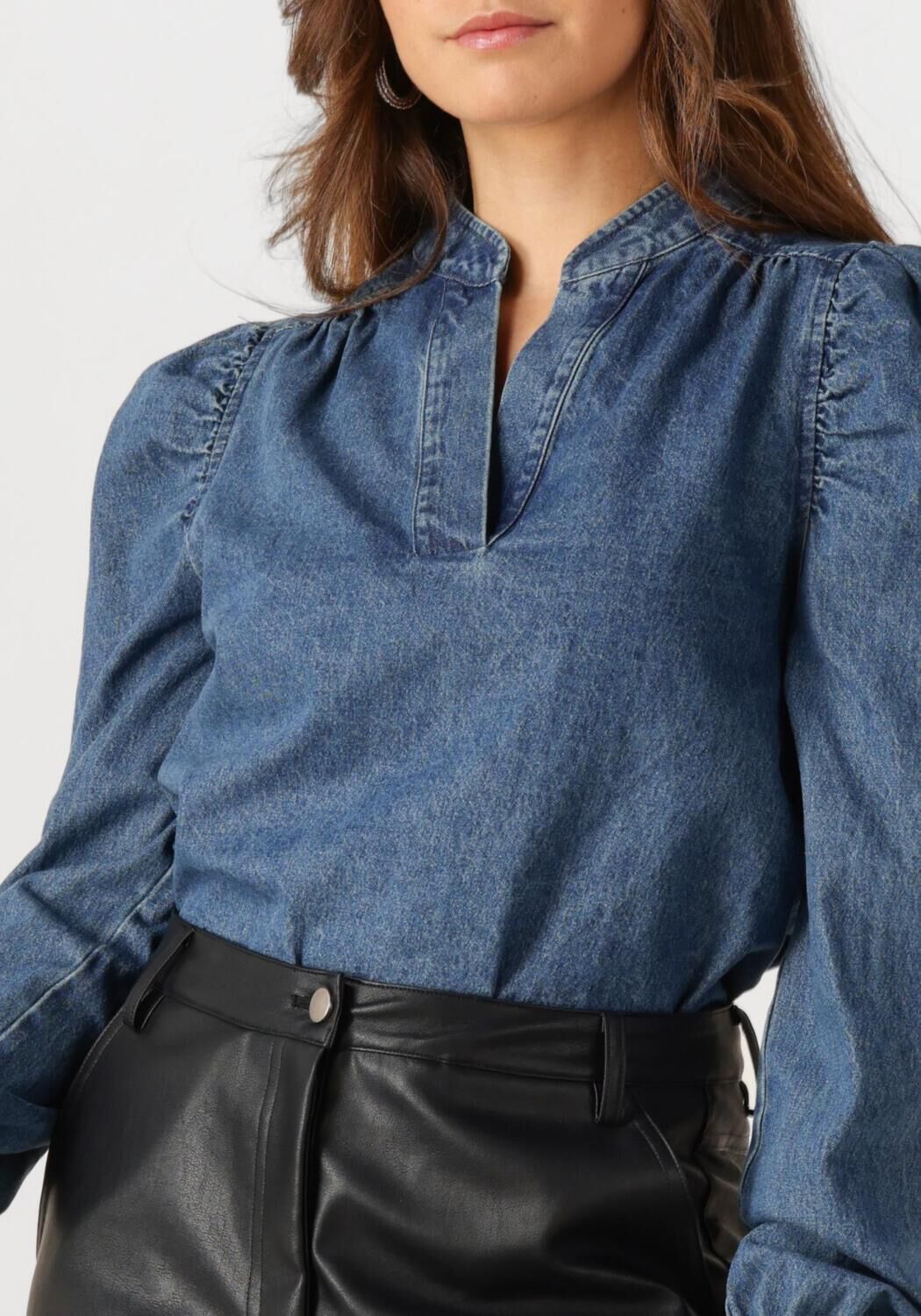 NEO NOIR Dames Blouses Rosslyn Denim Blouse Blauw