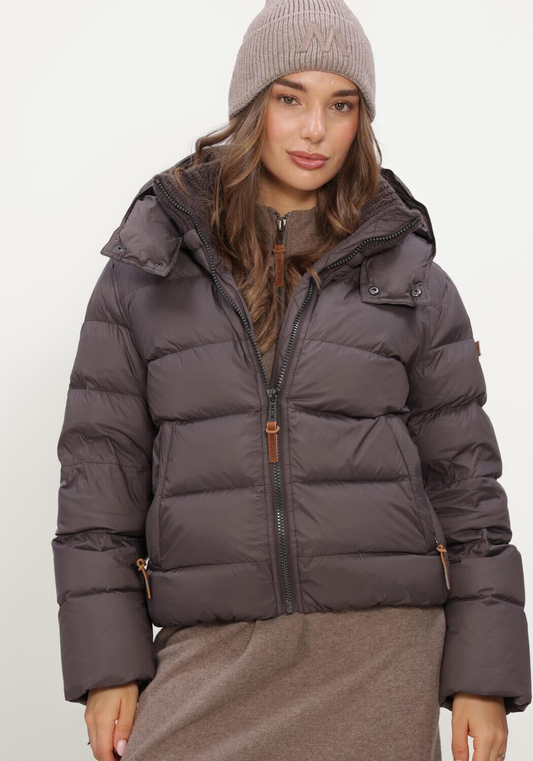 Taupe MOSCOW Gewatteerde jas 14-08-BRANDY - large