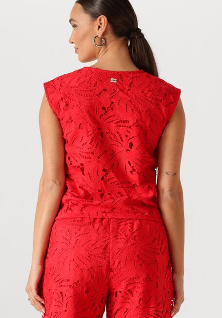 Rode POM AMSTERDAM Top TOP LACE BLOOM RED - large