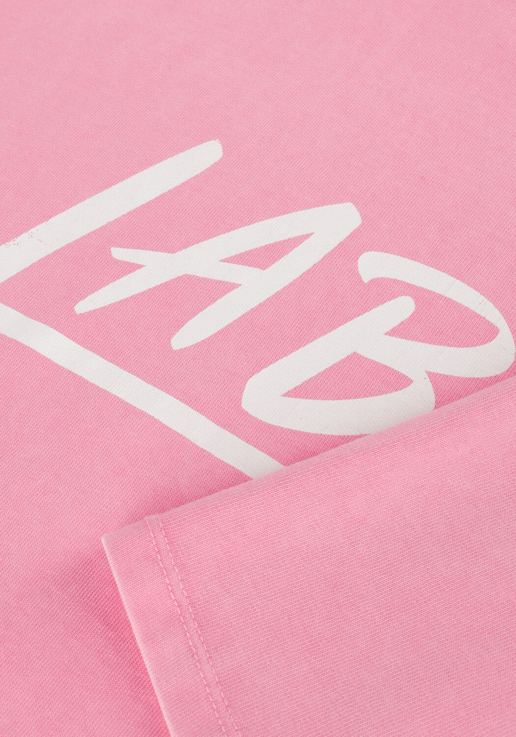 Roze ALIX THE LABEL T-shirt LADIES KNITTED WASHED LABEL T-SHIRT - large