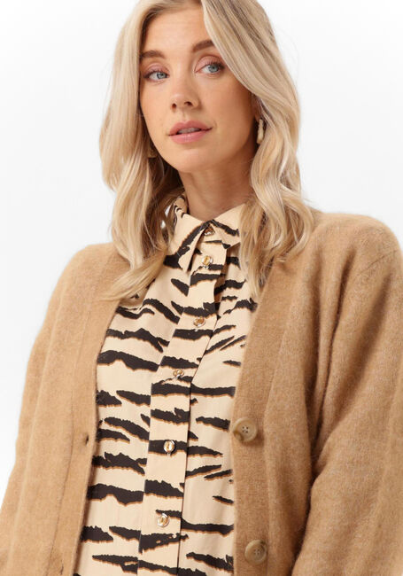 Camel SECOND FEMALE Vest BROOK KNIT DROP SHOULDER CARDIGAN - large