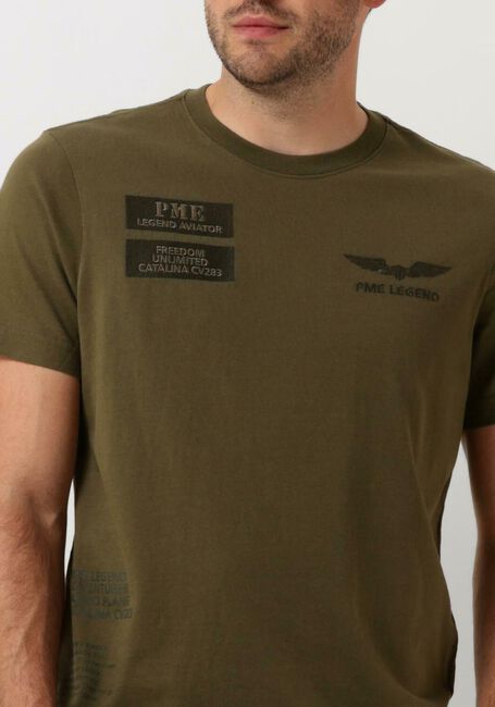 Groene PME LEGEND T-shirt SHORT SLEEVE R-NECK SINGLE JERSEY - large