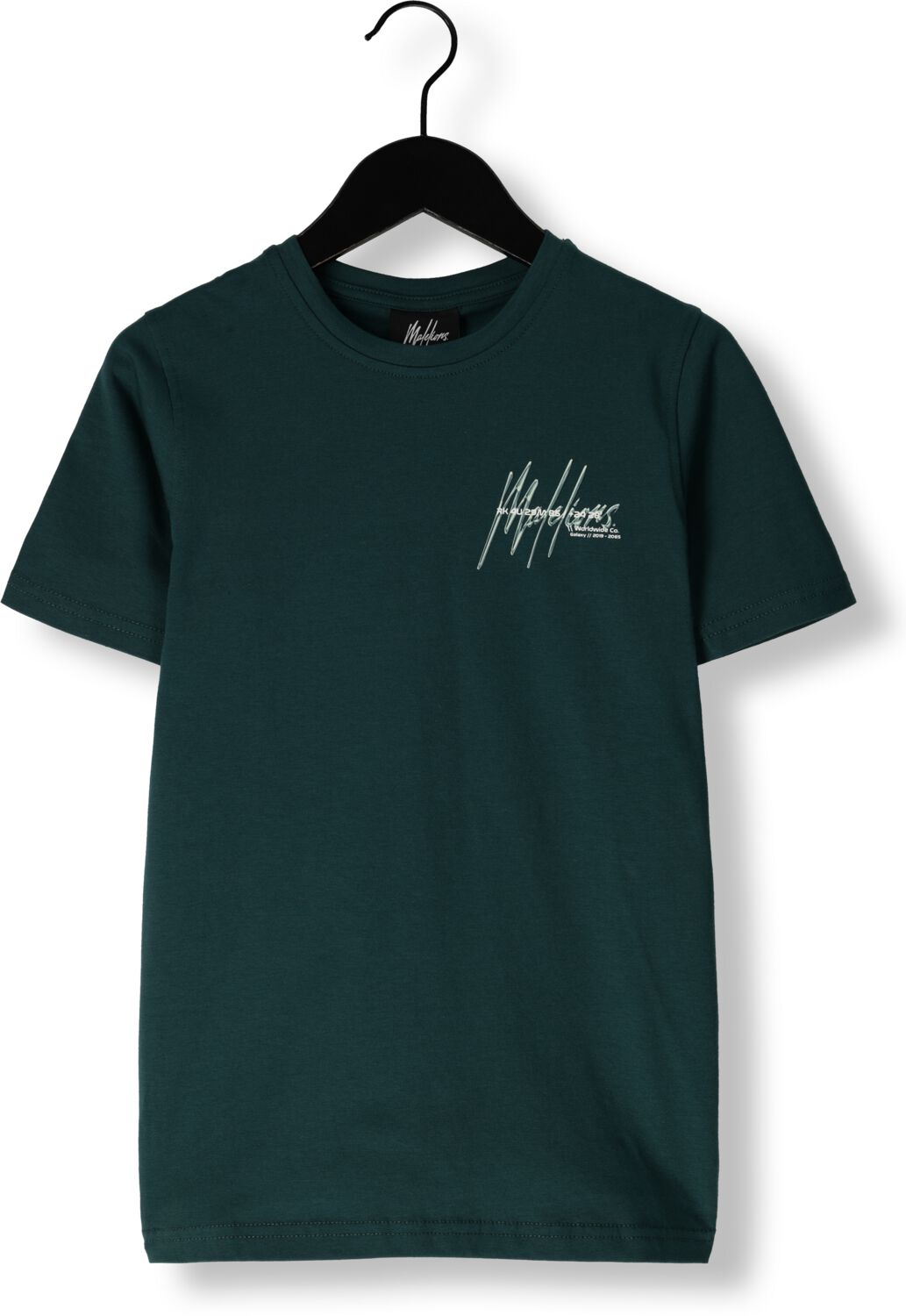 Malelions T-shirt Space met logo groen Jongens Stretchkatoen Ronde hals 164