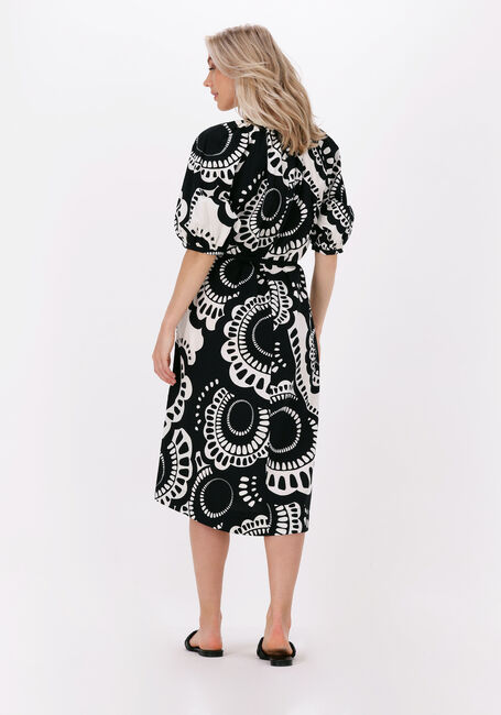 Zwarte SUMMUM Midi jurk DRESS MODERN FLOWER - large