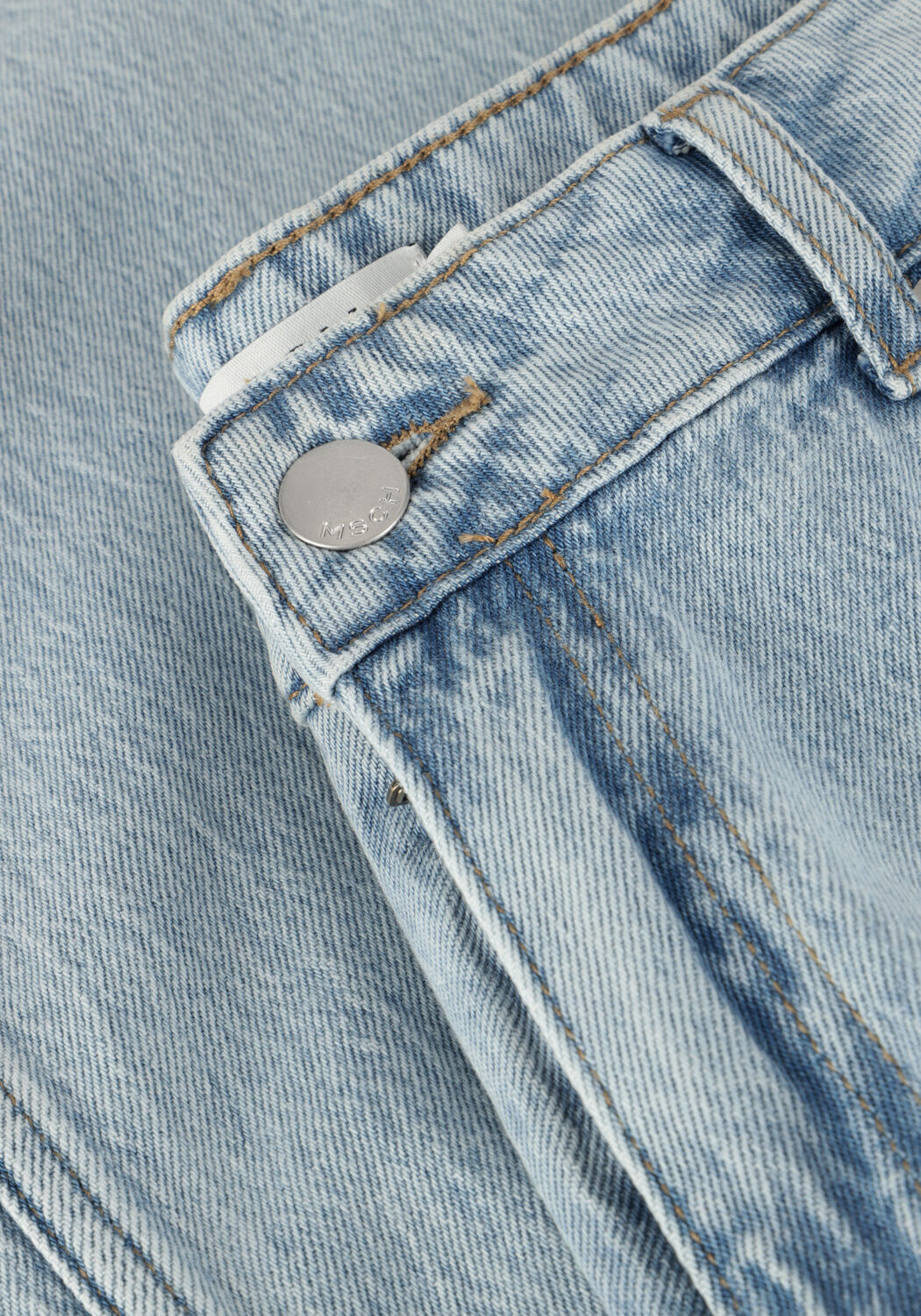 Donkerblauwe MSCH COPENHAGEN Wide jeans MSCHSORA RELAXED JEANS - large