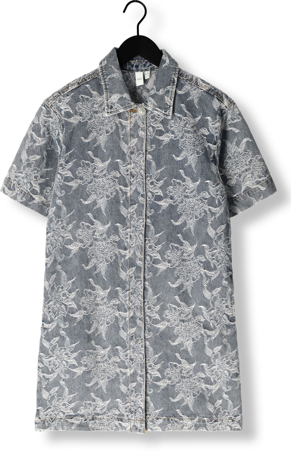 Y.A.S. Dames Jurken Yasflamera Ss Denim Shirt Dress Grijs