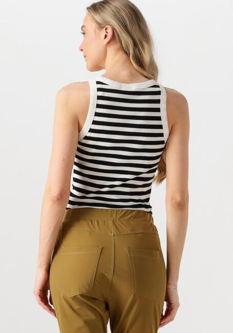 Zwarte PENN & INK Top SINGLET SMALL STRIPE - large