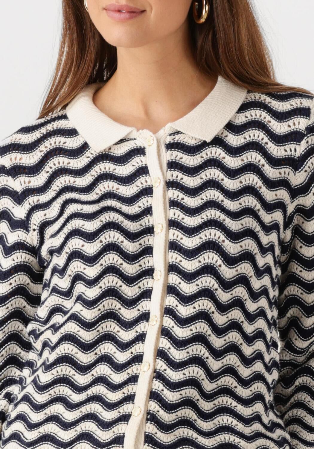 FABIENNE CHAPOT Dames Truien & Vesten Caro Crochet Cardigan Long Sleeve Blauw