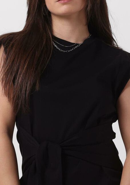 Zwarte SCOTCH & SODA Mini jurk TIE WAIST MINI JERSEY DRESS - large