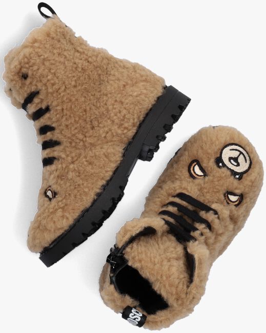 Camel MOSCHINO Veterboots FUR BOOTIE TEDDY BEAR - large