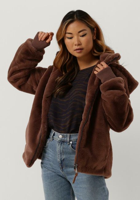 Bordeaux MOSCOW Faux fur jas EVELYN - large