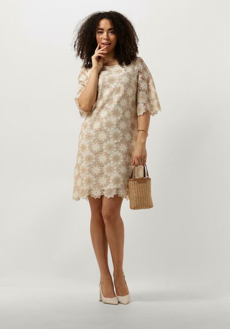 Beige ANA ALCAZAR Midi jurk DRESS SLEEVES 040419-3473 - large