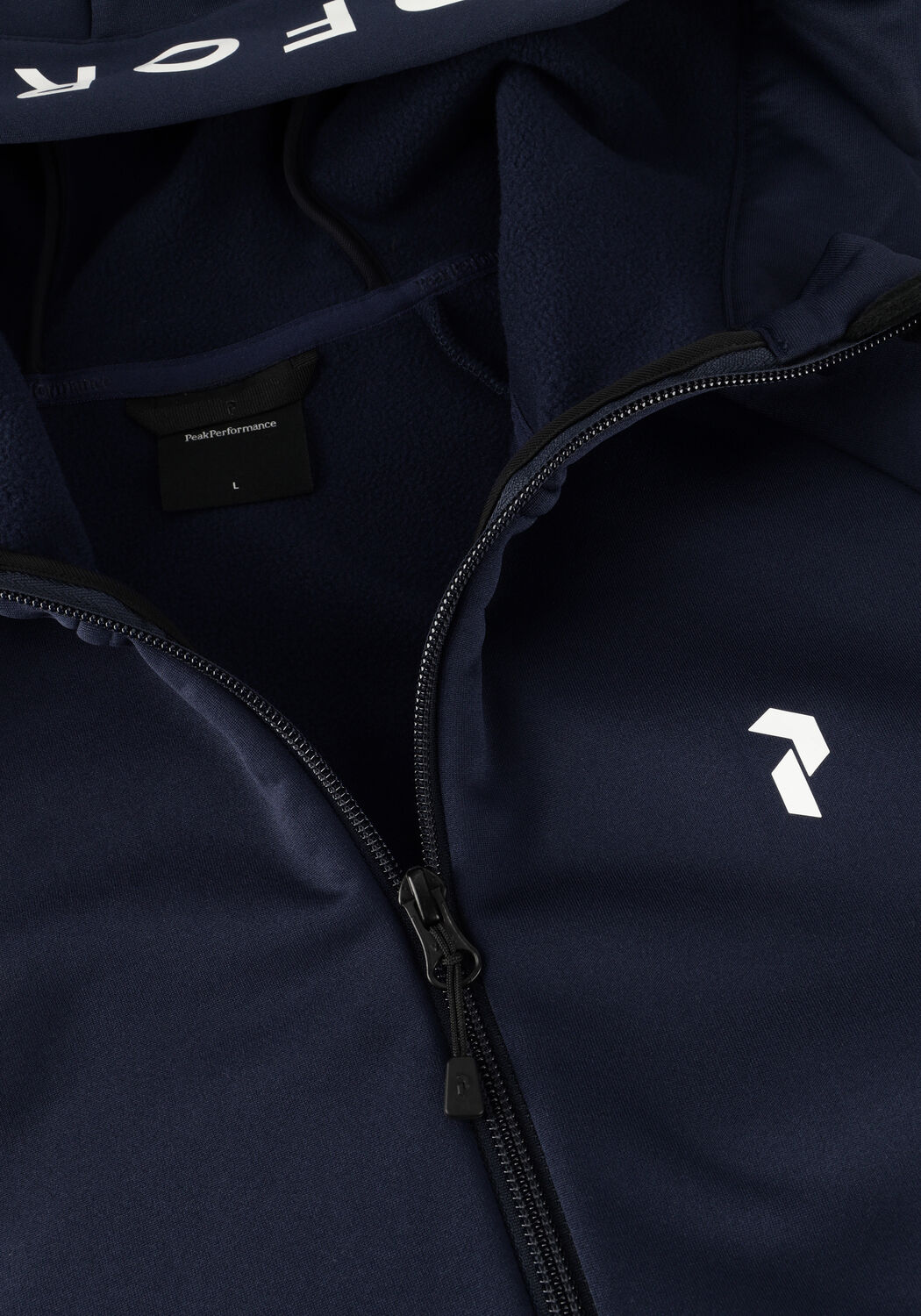 Donkerblauwe PEAK PERFORMANCE Vest M RIDE ZIP HOOD - large