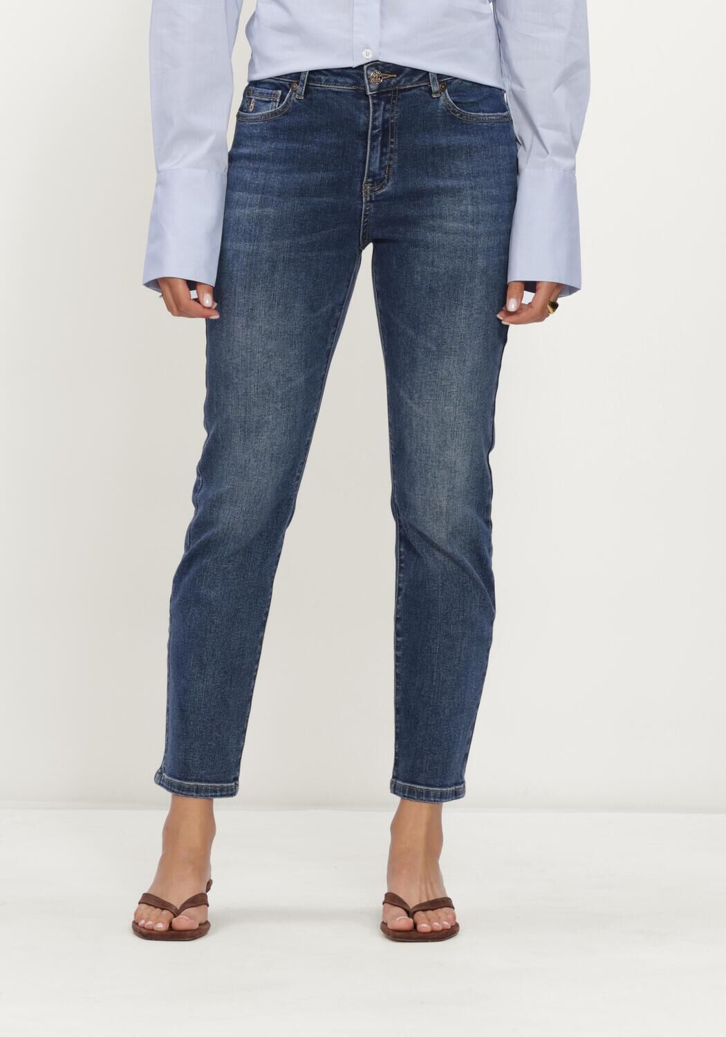 Blauwe JANICE Slim fit jeans COOPER - large