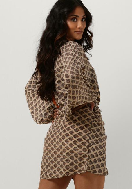 Beige SISSEL EDELBO Mini jurk KATHLEEN SHORT WRAP DRESS - large