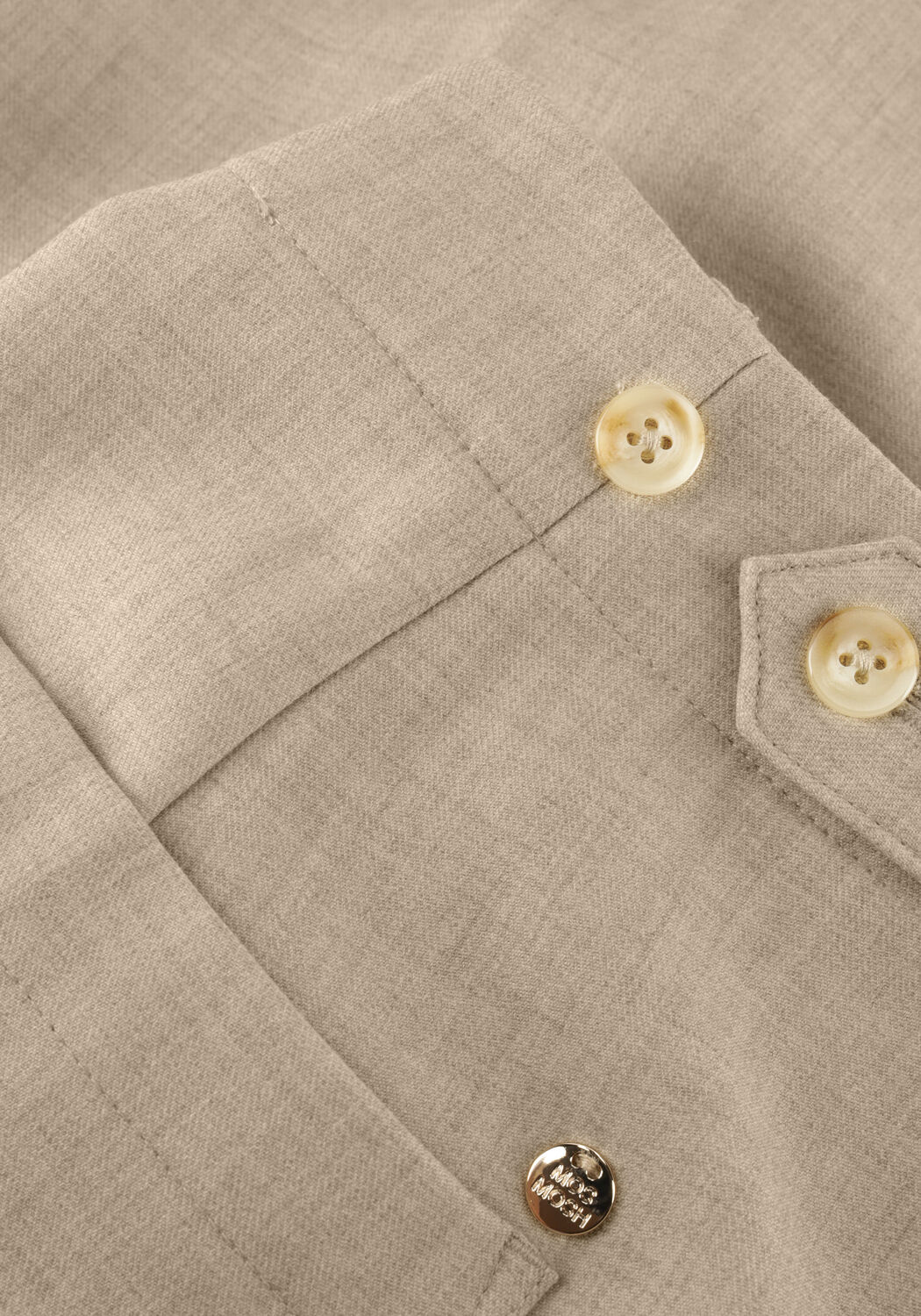 Beige MOS MOSH Flared broek MMLEYSA FLAIR PANT - large