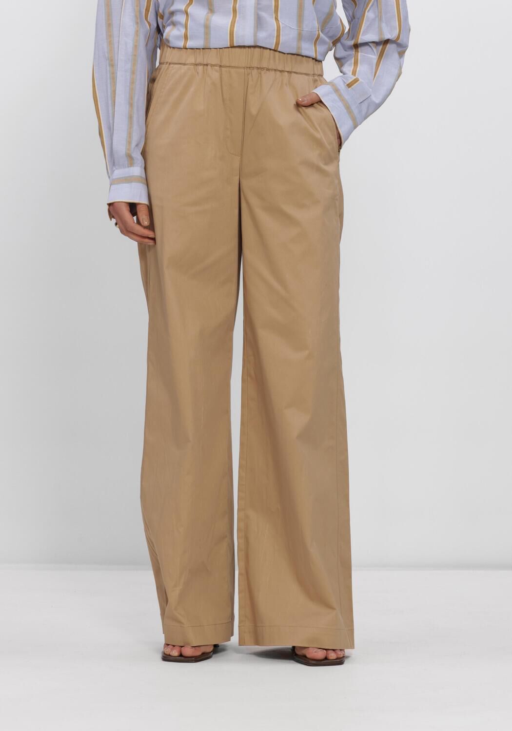 Beige BEAUMONT Wijde broek SCARLET PANTS - large