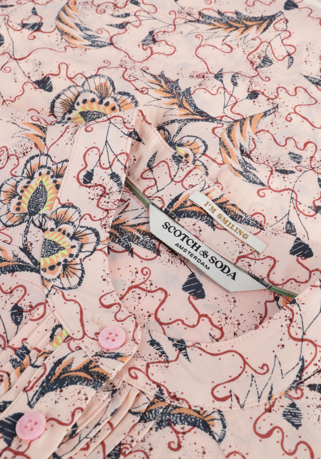 Lichtroze SCOTCH & SODA Blouses FLOWY BOHO LONG SLEEVE TOP - large