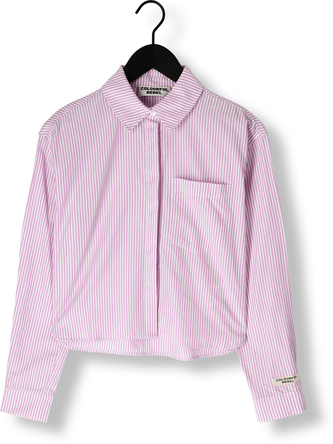 COLOURFUL REBEL Dames Blouses Aliya Stripe Boxy Blouse Roze