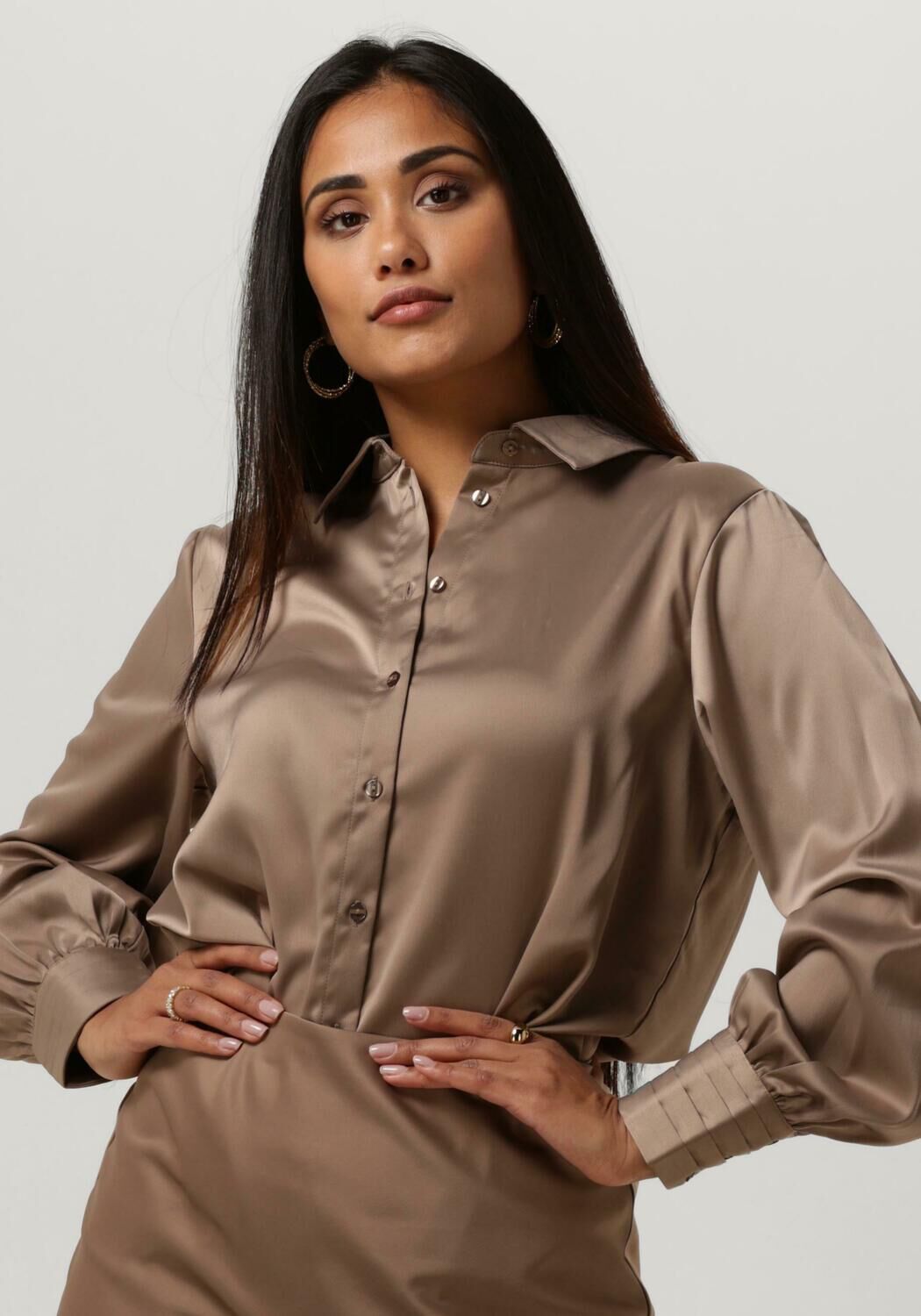 Y.A.S. Dames Blouses Yaspella Ls Shirt S. Taupe