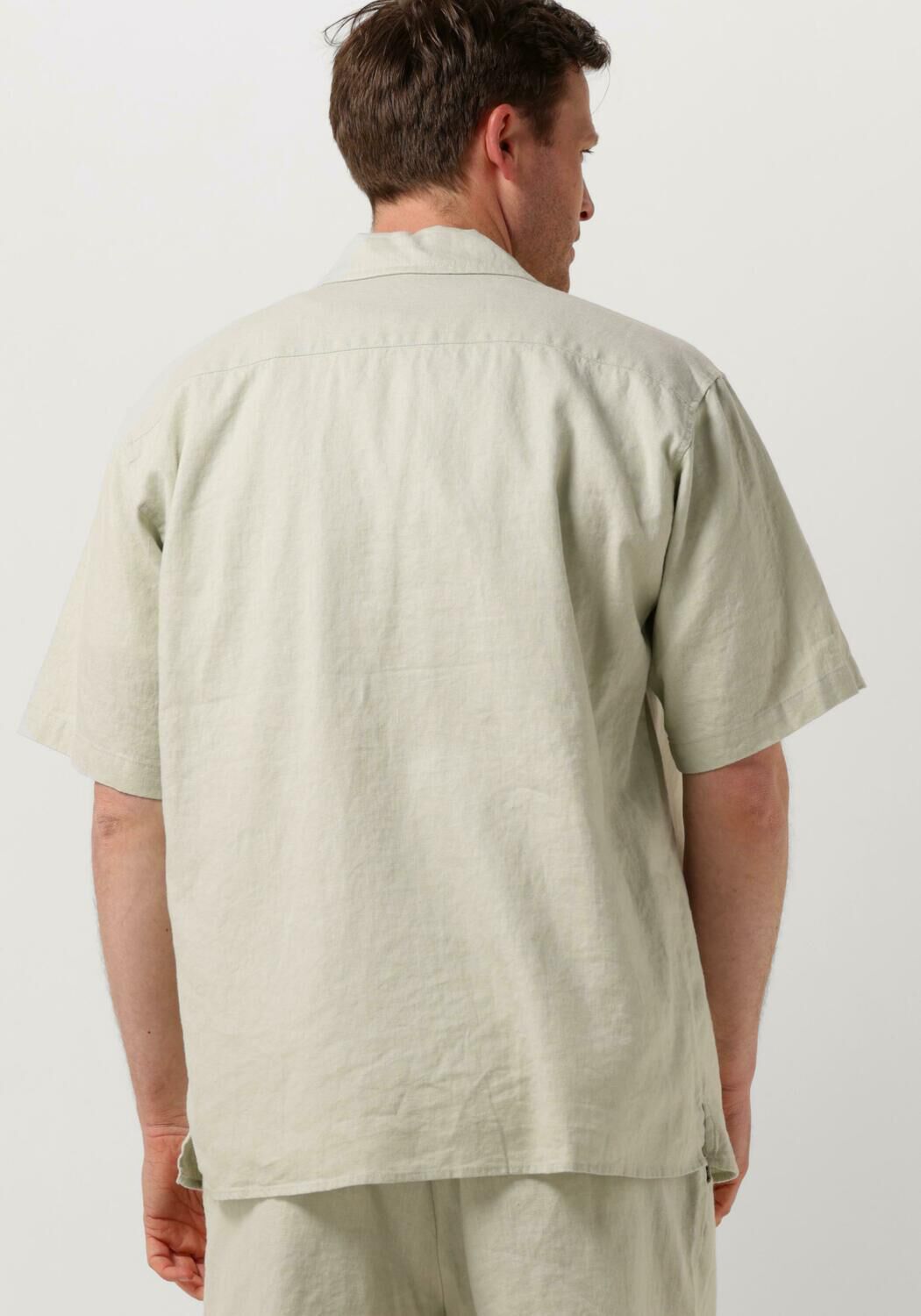 WOODBIRD Heren Overhemden Wbbanks Linen Shirt Mint