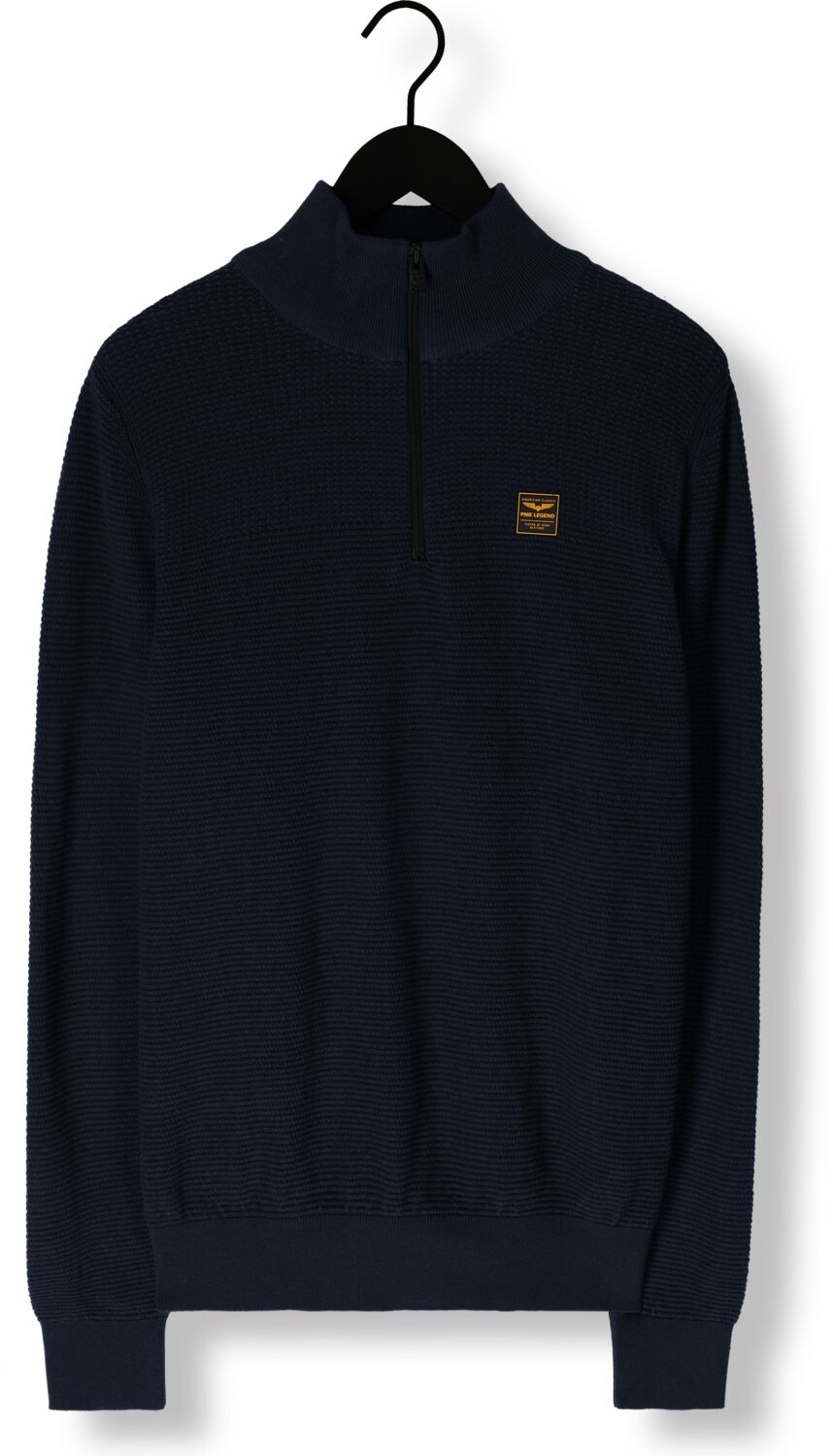 PME LEGEND Heren Truien & Vesten Half Zip Collar Cotton Plated Donkerblauw