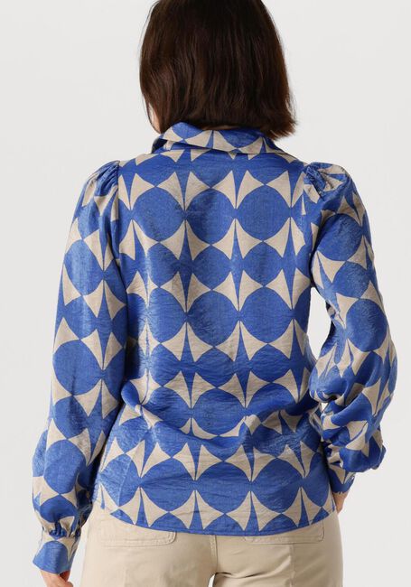Blauwe SUMMUM Blouses BLOUSE TWO TONE PRINT - large