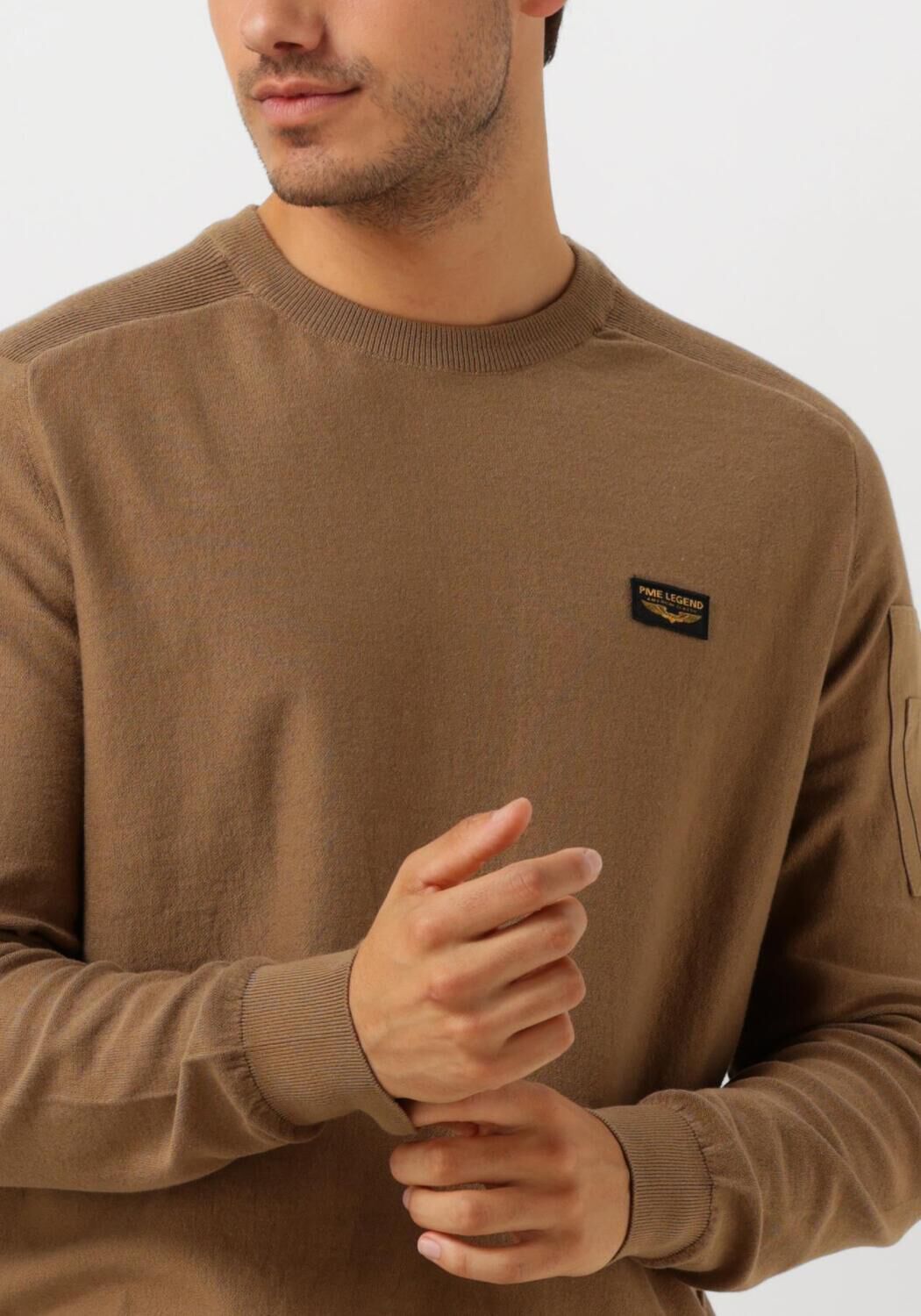 PME LEGEND Heren Truien & Vesten R-neck American Classic Knit Bruin