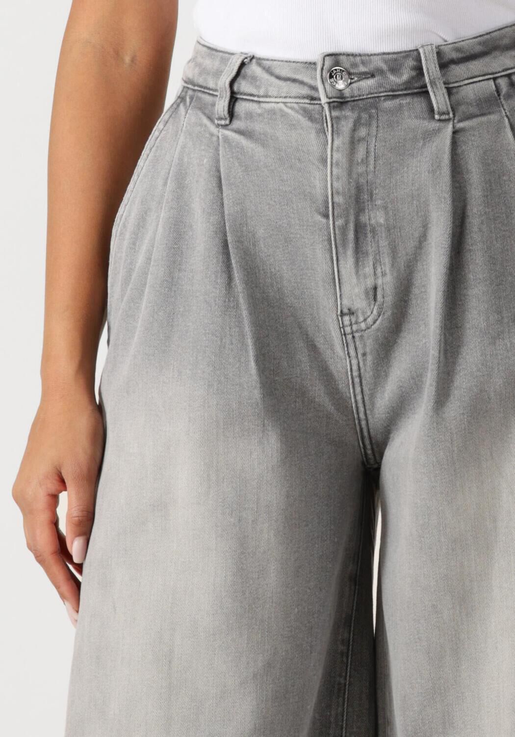 JANICE Dames Jeans Wijde Pijp Stretch Dollar Grijs