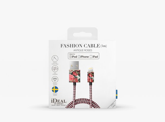 Roze IDEAL OF SWEDEN Oplaadkabel FASHION CABLE 1M - large