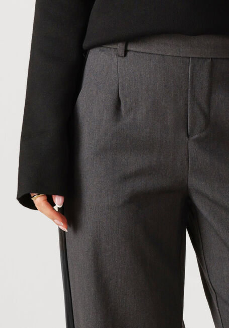Donkergrijze OBJECT Wijde broek OBJLISA WIDE PANT - large