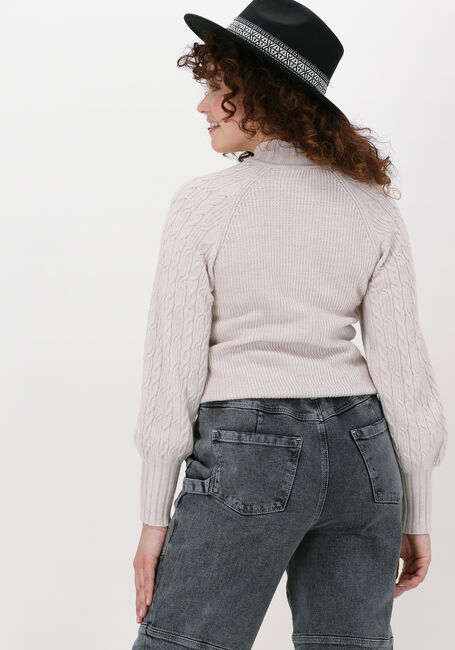 Beige OBJECT Trui IVY L/S KNIT PULLOVER - large