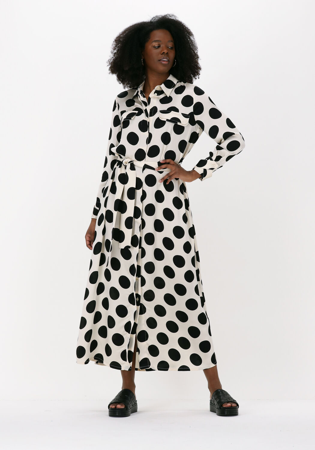 Zwart wit maxi new arrivals jurk