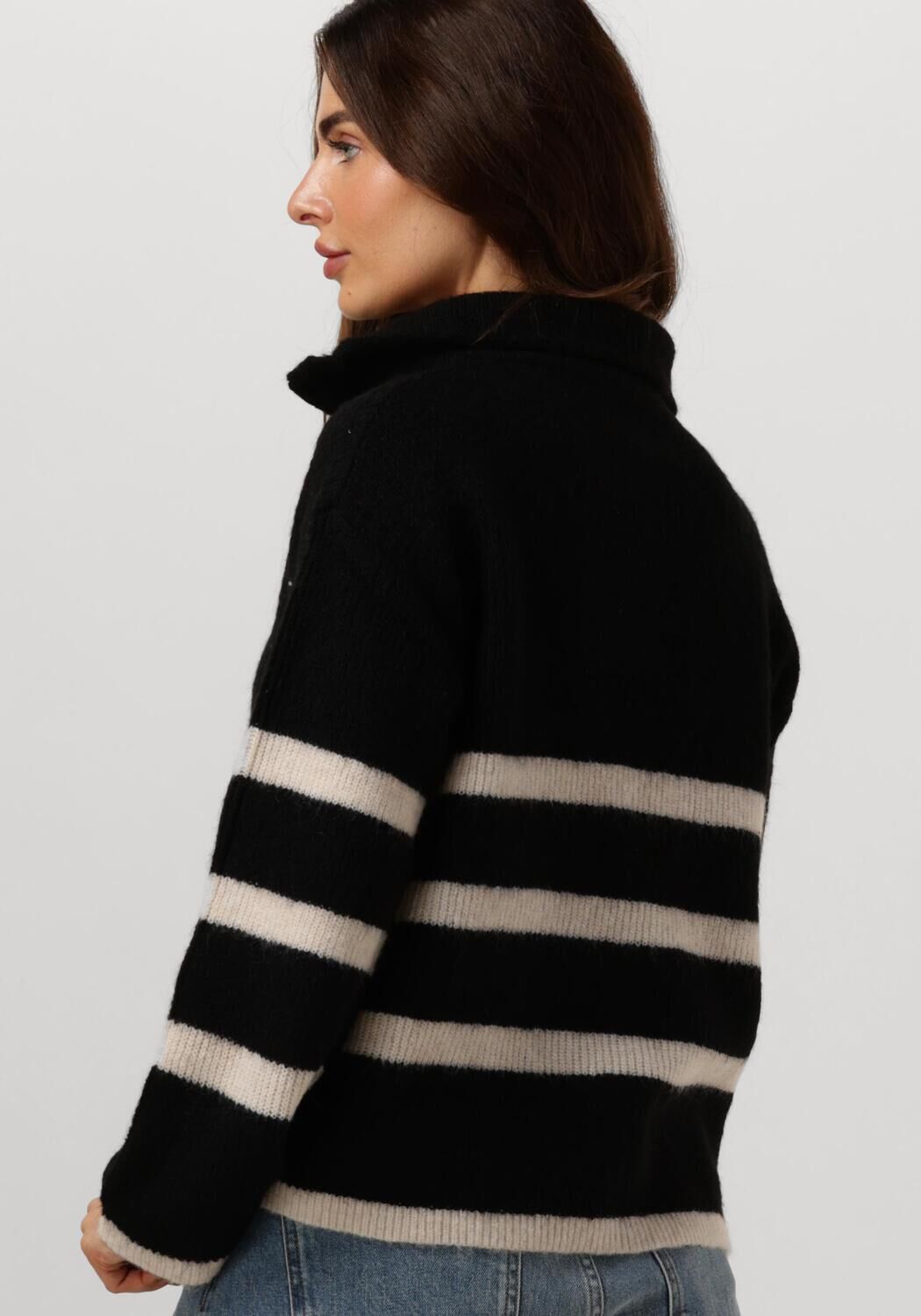 SELECTED FEMME Dames Truien & Vesten Slfmaline Ls Knit Half Zip Zwart