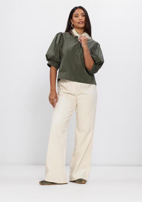 Donkergroene NEO NOIR Blouses ETTA POPLIN SHIRT - large