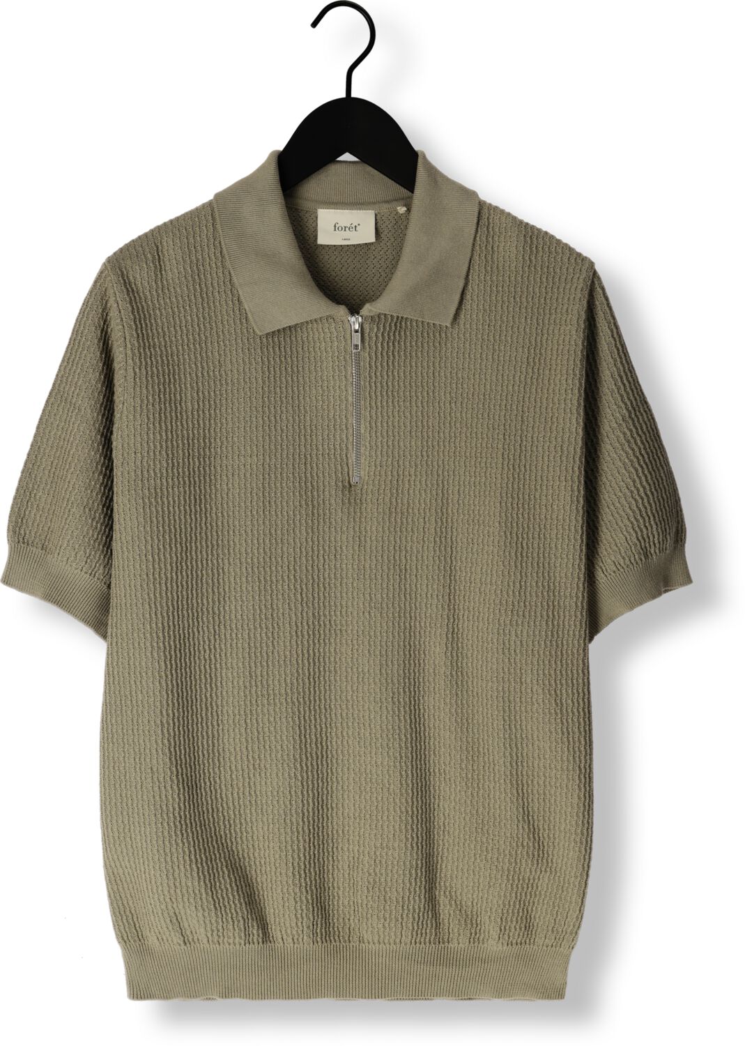 FORÉT Forét Heren Polo's & T-shirts Moment Half Zip Knit Groen