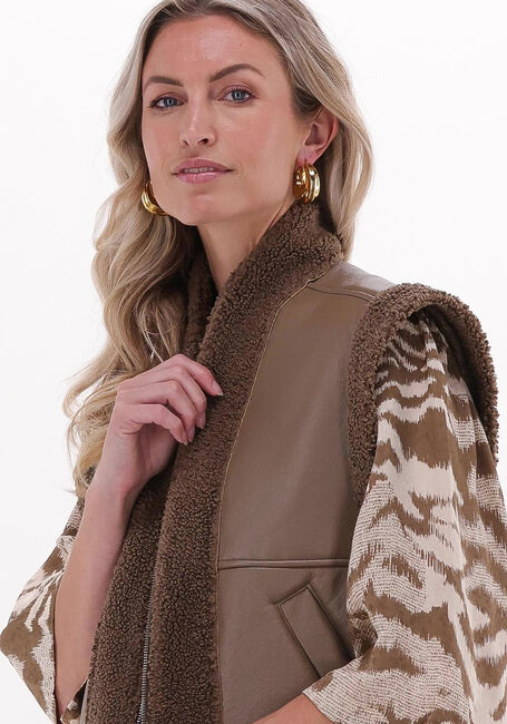 Taupe SECOND FEMALE Gilet AGNESE WAISTCOAT - large