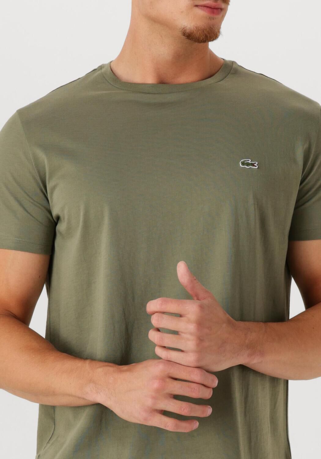 LACOSTE Heren Polo's & T-shirts 1tht1 Mens Tee-shirt 12 Khaki
