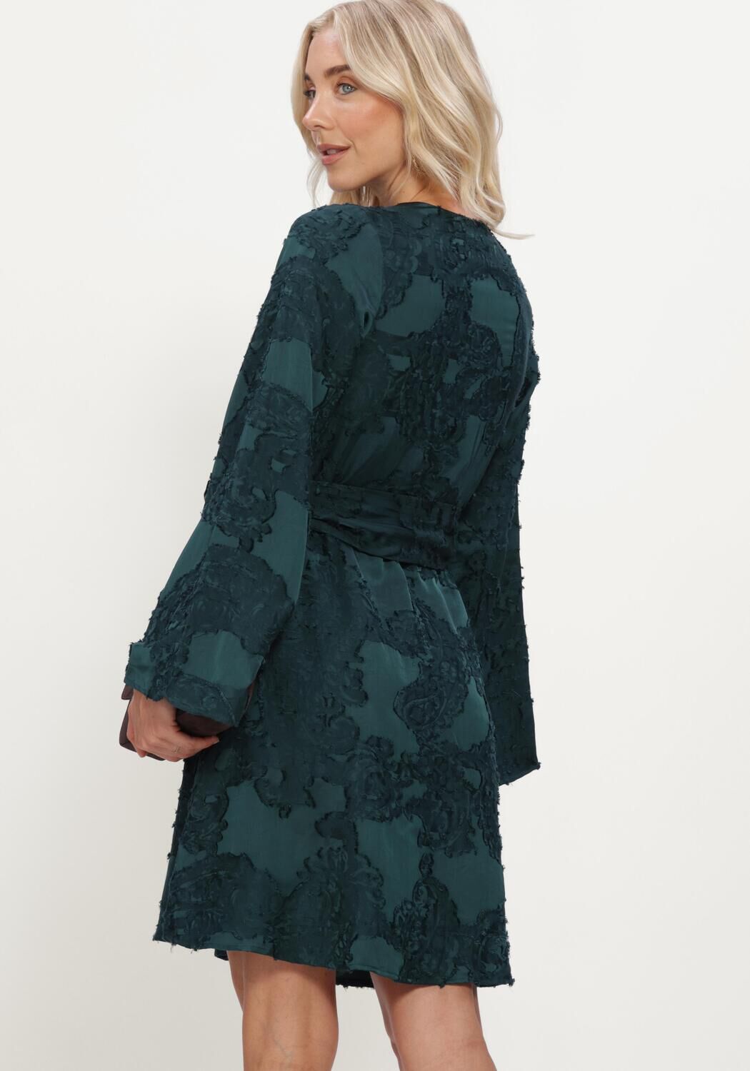 Donkergroene FREEBIRD Mini jurk DANINA - large