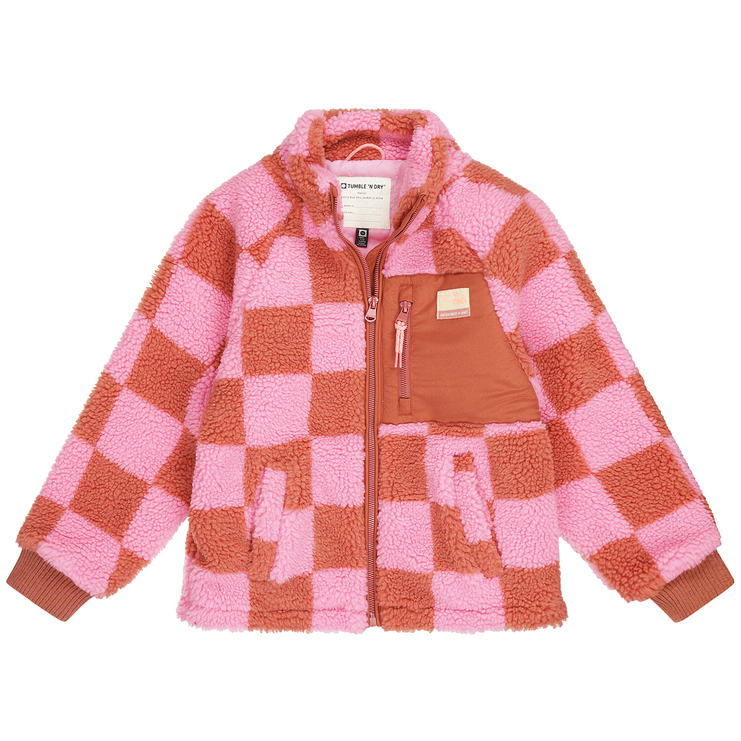 Roze TUMBLE 'N DRY Teddy jas ALICE - medium